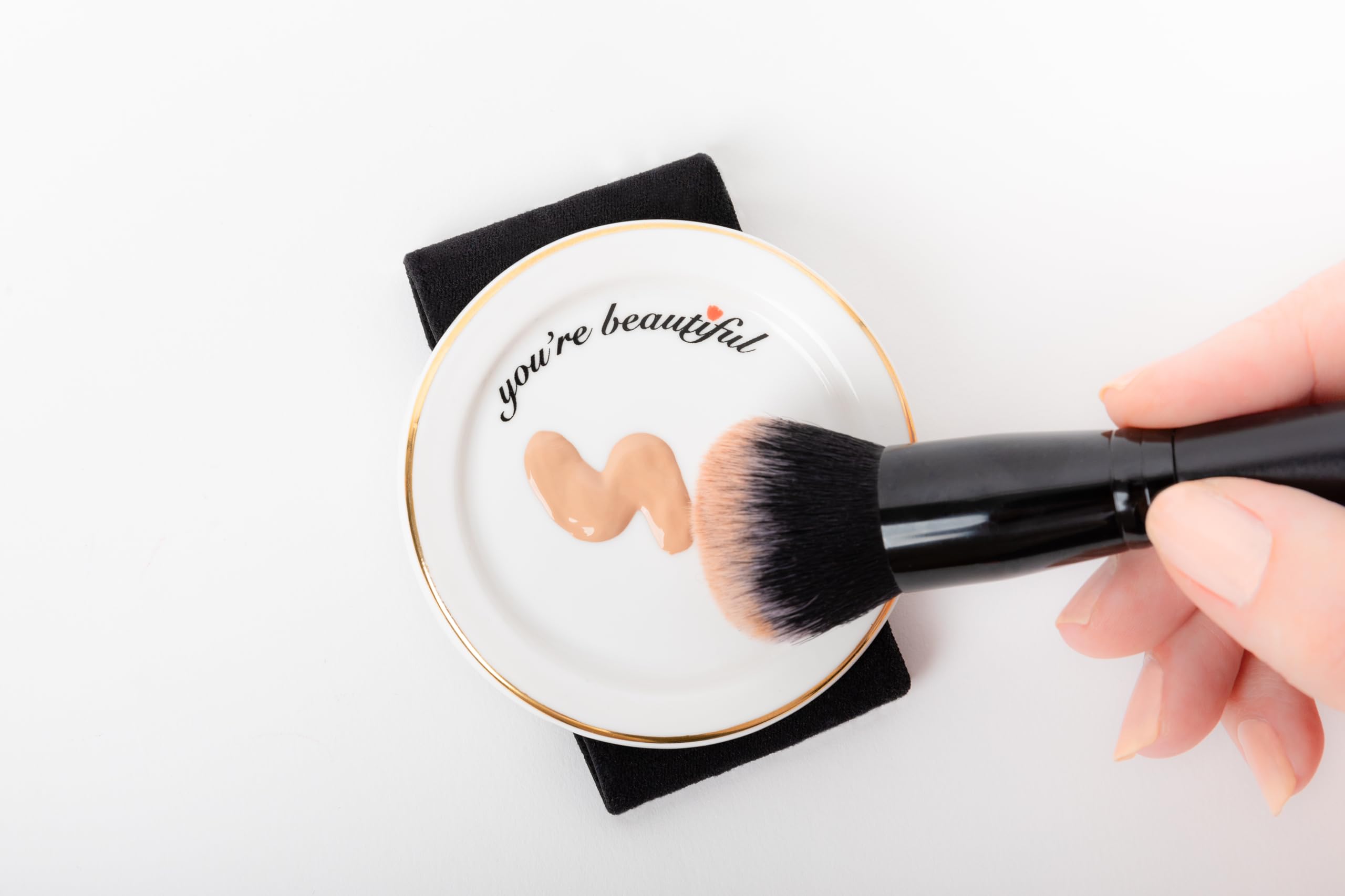 Blendii Makeup Palette Mixer Tray - Hands Free Porcelain Makeup Foundation Palette with Adjustable Hand Strap - Makeup Artist Kit Essentials - 3