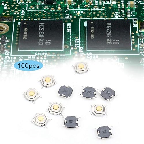 Miniatura 3 de Micro interruptor, 100 piezas de 0.2 x 0.2 x 0.1 pulgadas en miniatura, micro momentáneo, táctil, táctil, interruptor de botón de calidad,