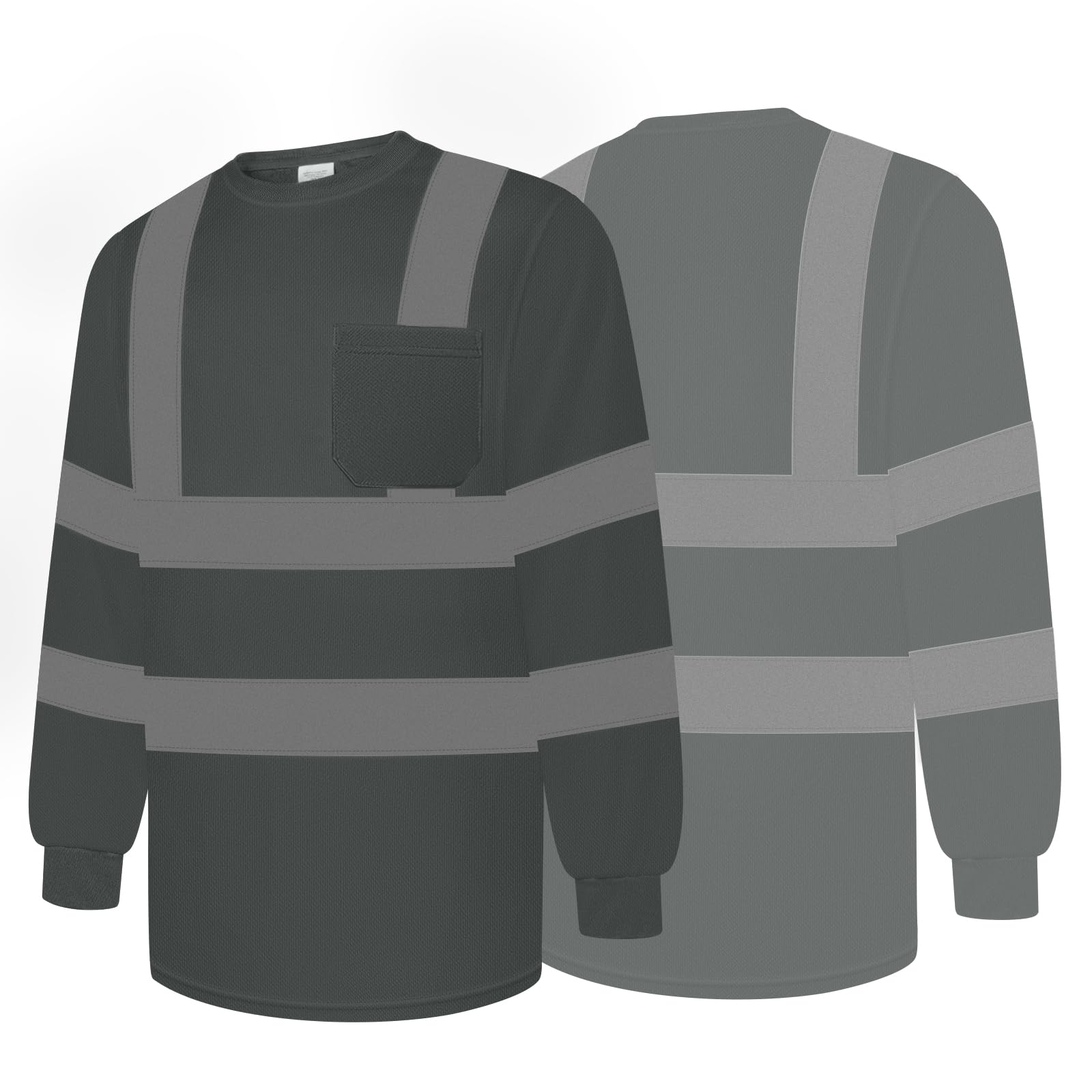 Besentinels Reflective Work Shirts for Men Hi Vis Shirts for Men with Long Sleeve, Construction Shirts with Long Sleeve, Construction Work, Meets ANSI
