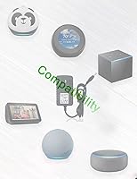 Vista 3 de Power Cord Replacement for Alexa Dot 4th Gen/3rd Gen/5th Gen 2022, Show 5 2nd Generation 2021 Speaker, 15W Charger Adapter