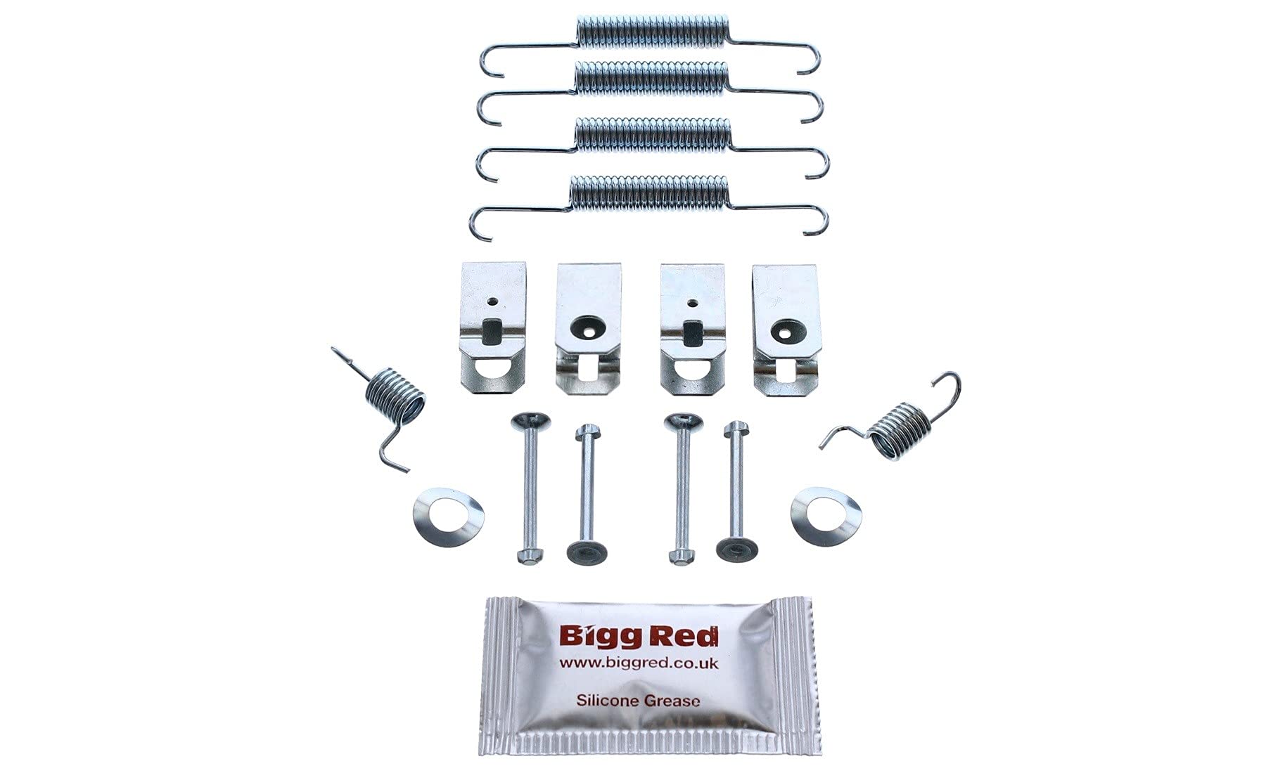 Bigg Red Rear Parking Brake Shoe Fitting Kit - Compatible With Land Rover Freelander 2006 To 2014 2 thumbnail image
