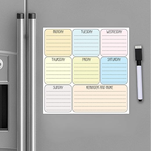 Zesta Magnetic White Board Weekly Planner