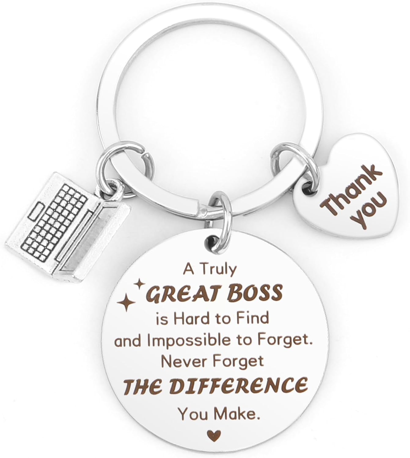 Bosses Day Gifts for Women Boss Gifts Men Keychain,Boss Christmas Gift Appreciation Boss's Day Gift,Thank You Keychain for Bosses Leader Birthday Retirement Farewell Going Away Christmas Thanksgiving