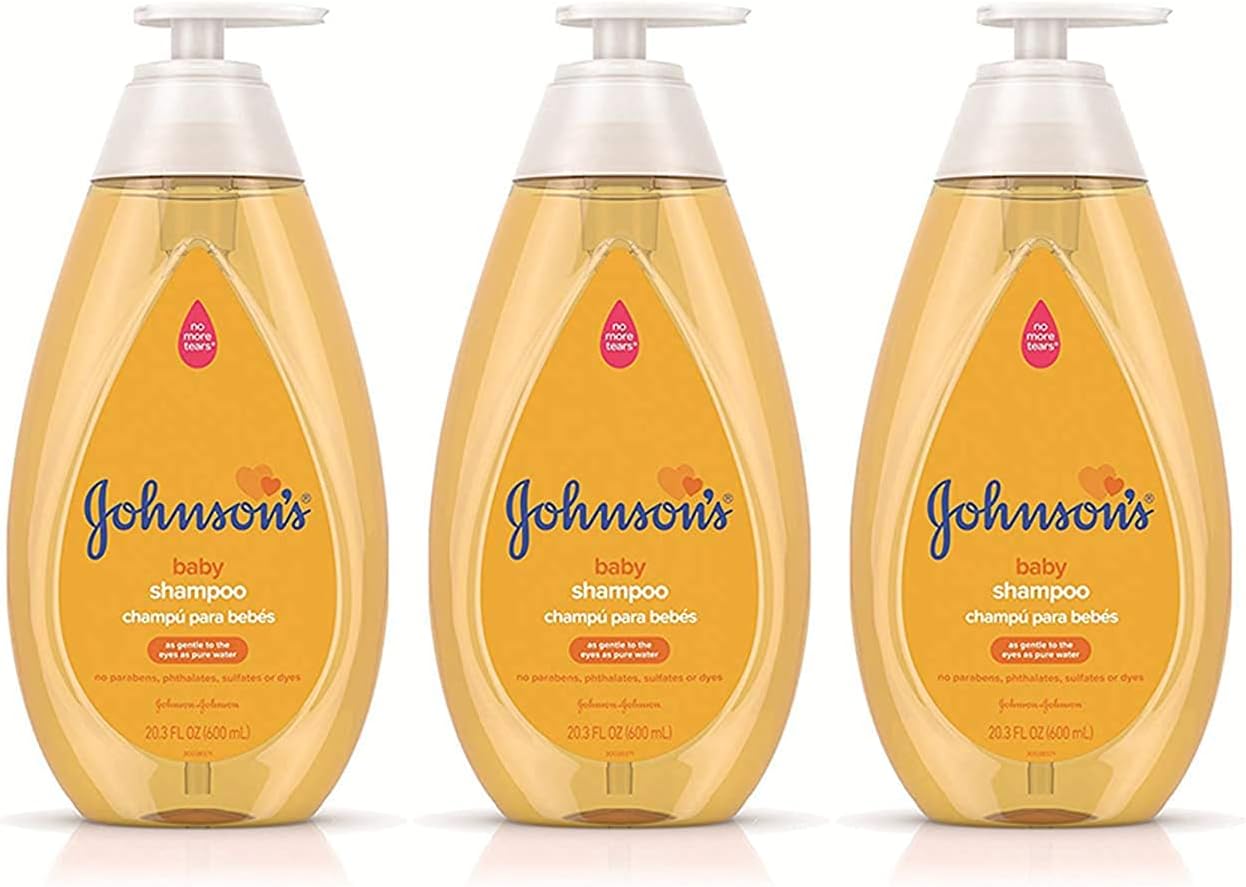 Johnson's Tear Free Baby Shampoo, Free of Parabens, Phthalates and Sulfates, Triple-Pack, 3 x 20.3 fl. oz