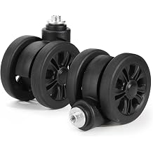 GUGULUZA Universal Spinner Wheel Replacement 55mm for Soft And Hard Shell Suitcase Repair Black