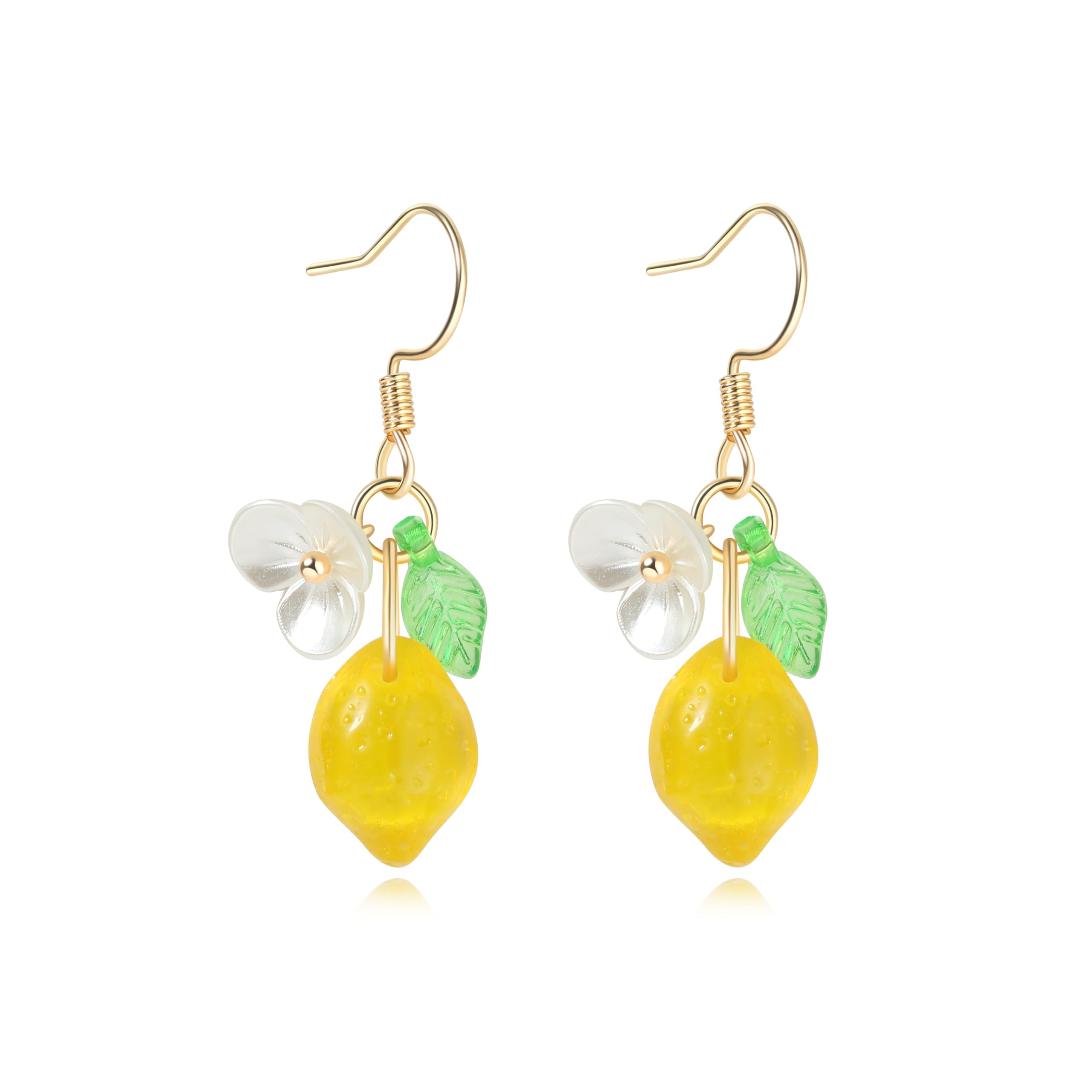 ecozranFruit Earring Strawberry Lemon Orange Grape Cherry Raspberry Pomegranate Lightweight Trendy Drop Dangle Accessories for Women