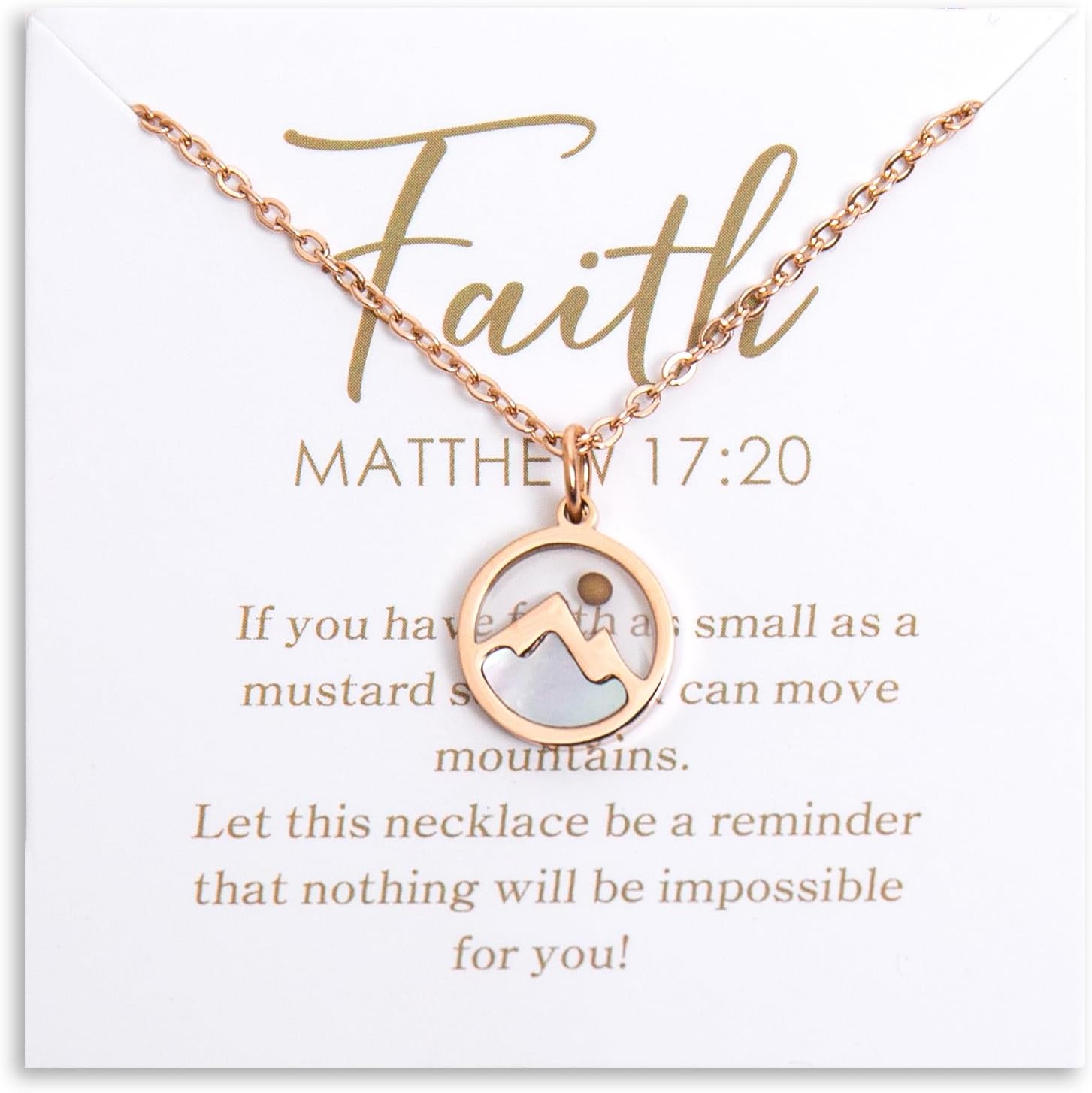FYXOTI14k Gold Plated Mustard Seed Necklace for Women Inspirational Gifts,Christian Gifts Faith Necklace for Women Mustard Seed Jewelry for Her