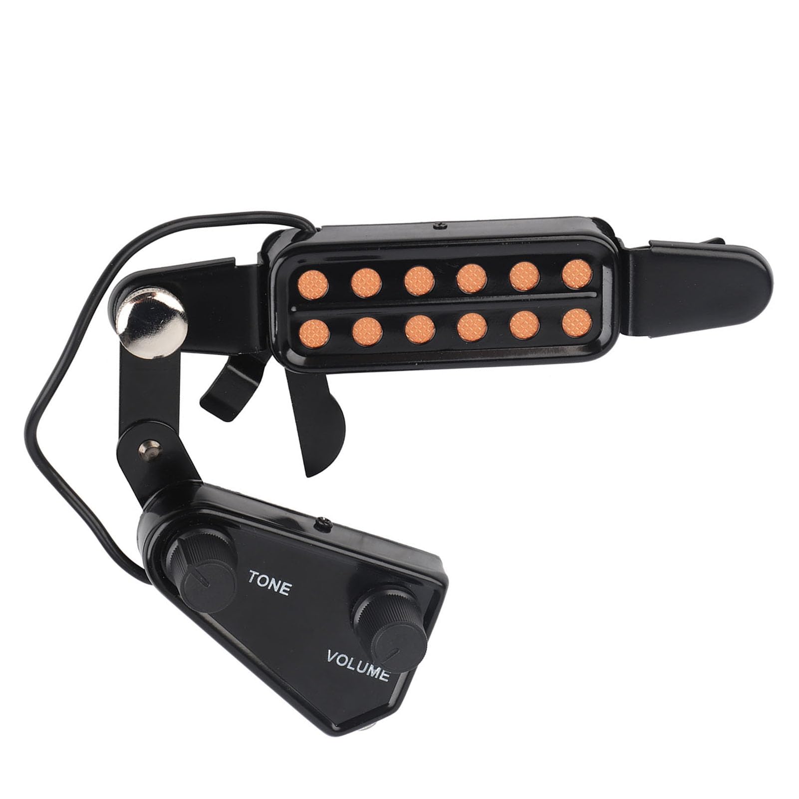 Advanced 12 Sound Hole Magnetic Guitar Pickup Transducer with Volume and Tone Tuner Kit for Acoustic Guitar Amplification - Easy Installation and