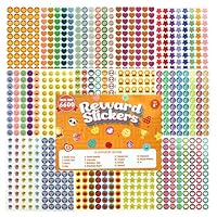 6600 PCS Small Stickers for Kids Classroom, Mini Teacher Reward Stickers Includes Stars, Smiley Faces & Emojis, Sticker Pack, Stickers Bulk, Scrapbook Journal Supplies