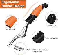 Vista 9 de SZHLUX Herramienta de deshierbe manual, herramienta de extracción de malezas prémium para jardín, herramienta de mano de jardinería con mango Verde