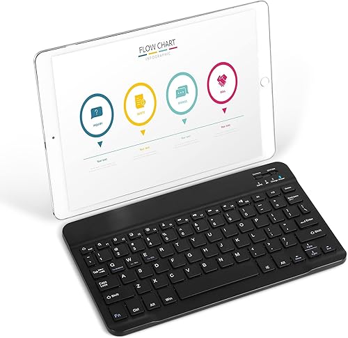 Miniatura 3 de Combo de teclado y mouse Bluetooth recargable, teclado ultra delgado de tamaño completo y mouse ergonómico para Tienda Fire HD 8 (2020) y todos los