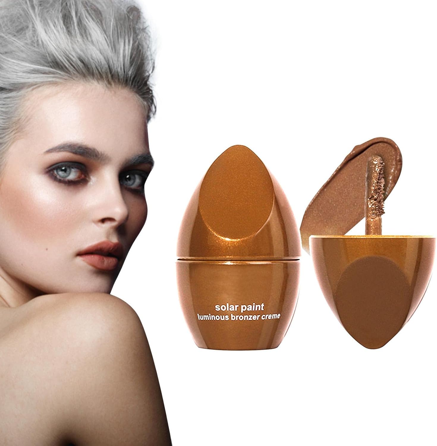 フェイスブロンザークリーム,フォーシェードフェイスハイライトシェードペンシル グローブロンザーグリッターイルミネーションハイライターメイク