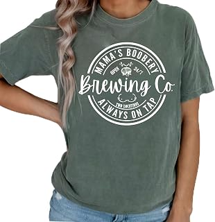 Women Maternity Shirt Comfort Colors Breastfeeding Nursing Friendly Zip Tshirt Mama's Boobery Always On Tap Tops
