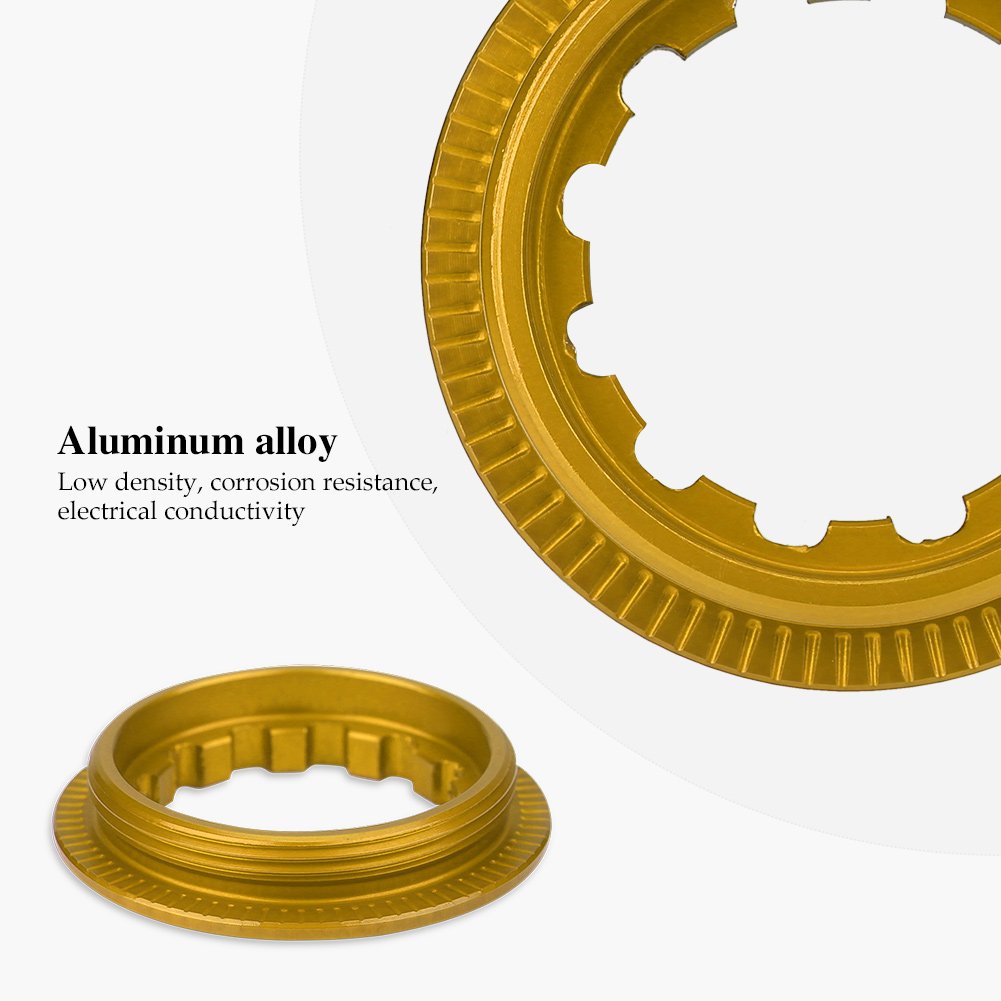 VGEBY Cassette Lockring Alloy Anodized Lock Ring for 7-11 Speed Mountain Bike (Glod) - Image 4