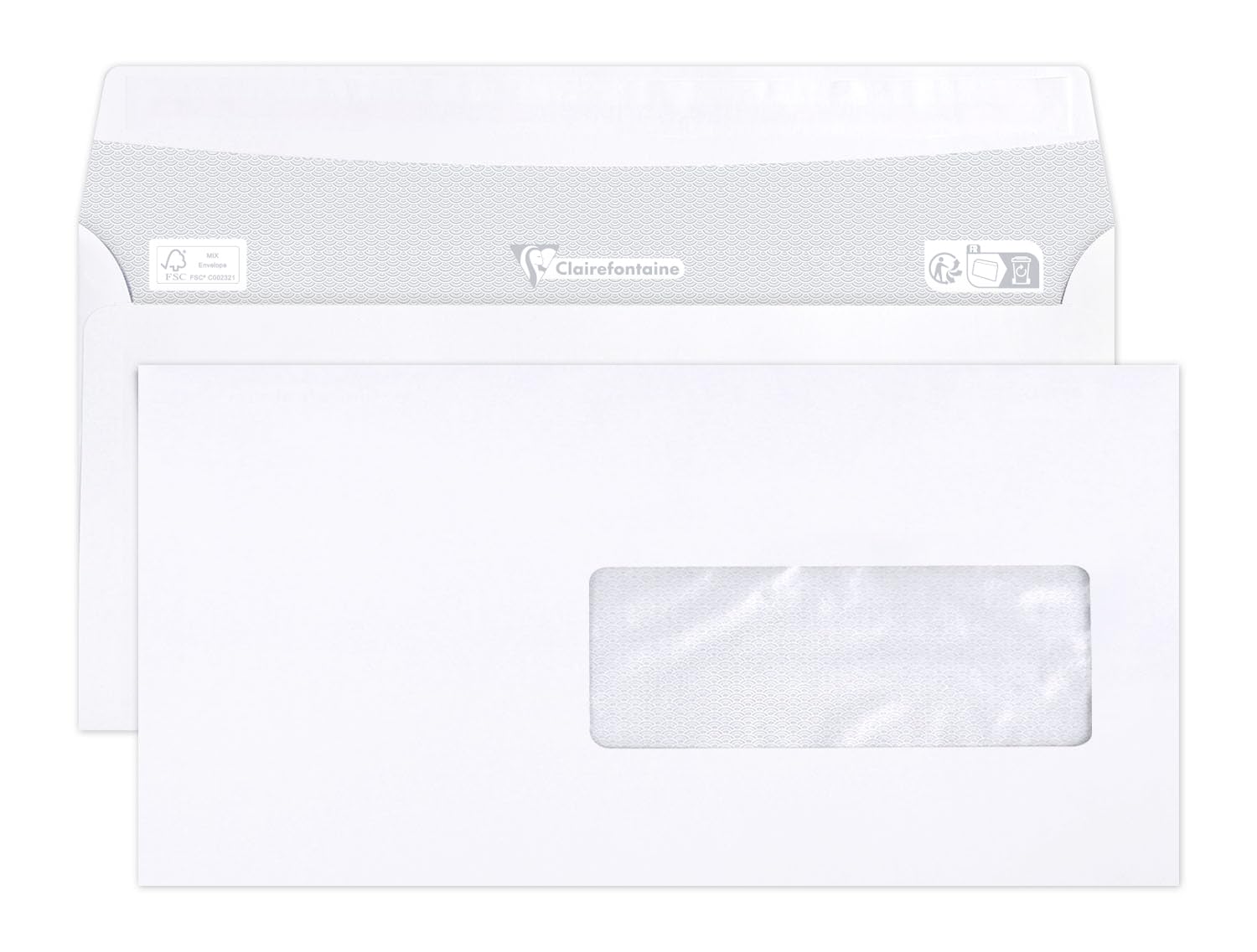 Clairefontaine 10619C koperty x500 C6/5 114x229 mm 80 g, białe