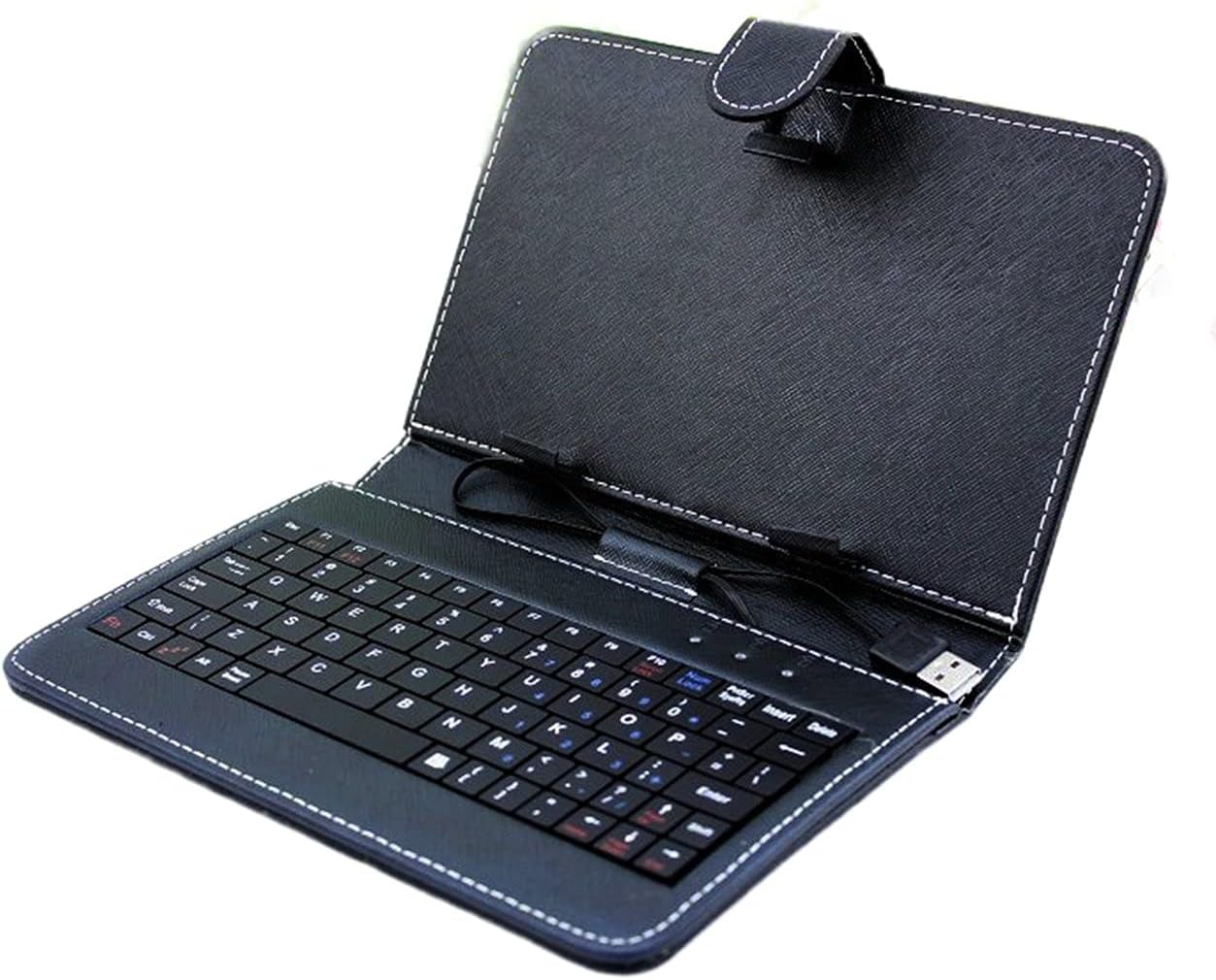 10.1 Inch Tablet Case Accessories with Keyboard Set Lightweight Universal Keyboard Leather Protective Case for Tablet PC - Black