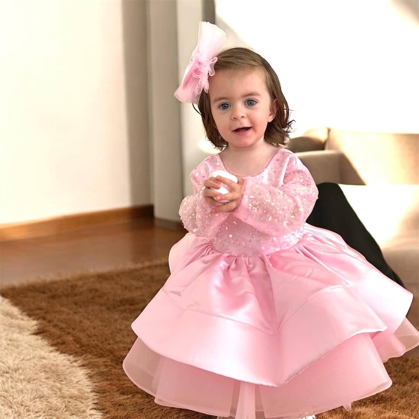 Toddler Girl Pageant Dress Princess Birthday Party Wedding Flower Girl Sequin Satin Tutu Dresses - Image 2