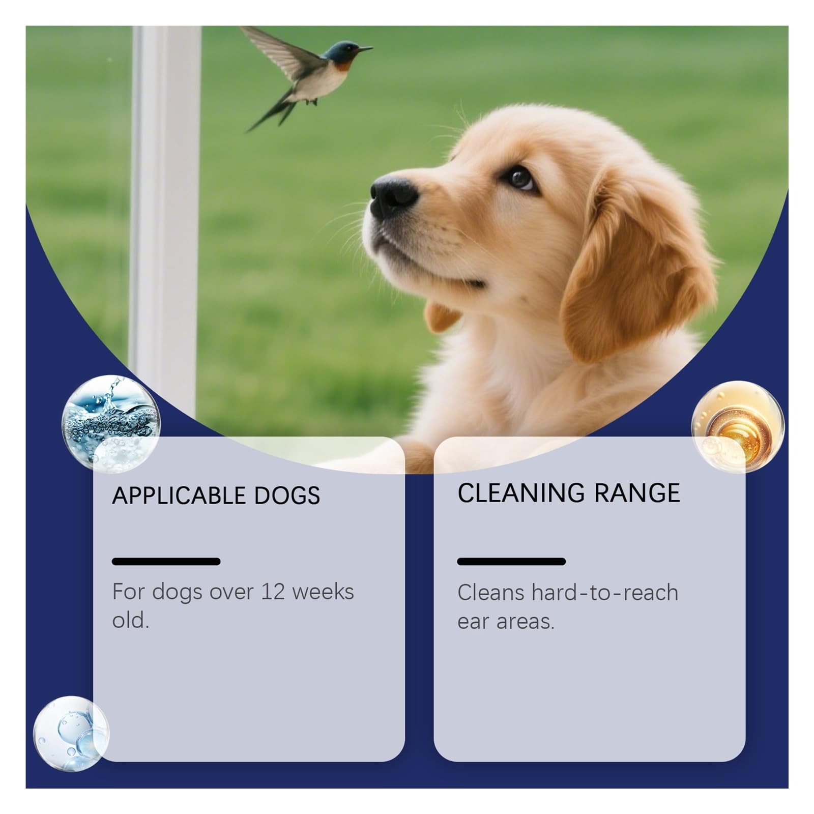 Limpiador De Oídos For Perros 60 Ml, Una Parte Esencial del Cuidado Diario De Las Mascotas(3pcs)