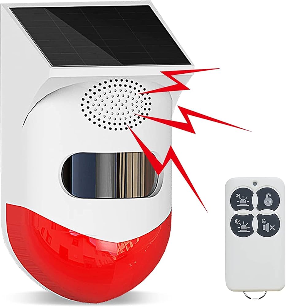 Amazon.co.jp: ソーラー 防犯アラーム 太陽警告灯 屋外 人感