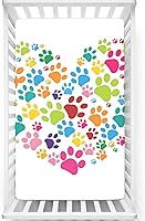 Vista 9 de Sábanas bajeras ajustables para cuna pequeña con temática navideña, sábana bajera portátil para cuna para niño o niña, 38 x 24 pulgadas, multicolor