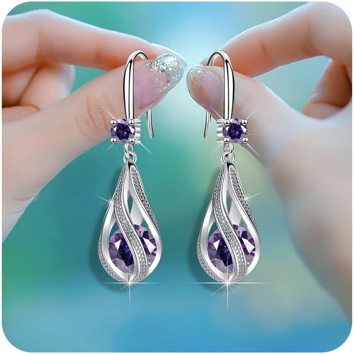 925 Sterling Silver Drop Earrings for Women Trendy Gold Hypoallergenic Dangle Earrings Wedding Earrings Jewelry for Brides