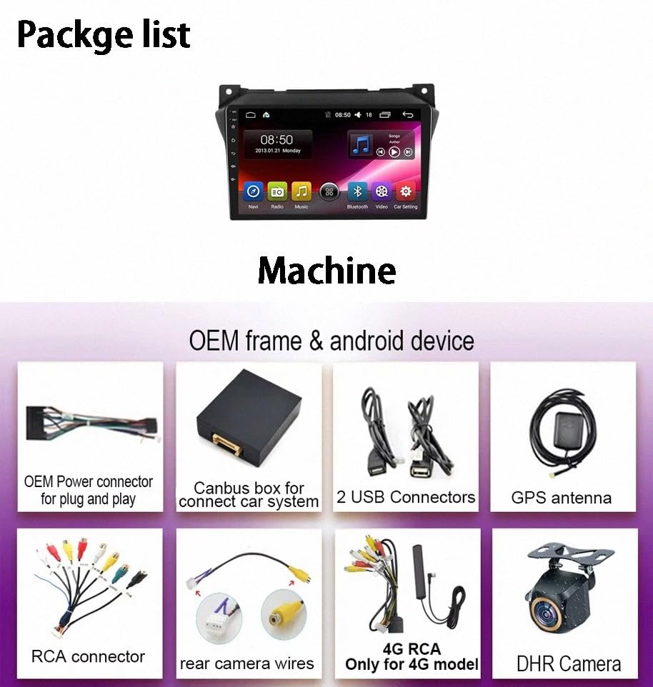 Navegador GPS para Coche Suzuki Celerio 2016 Pantalla Táctil Bluetooth Mirrorlink Android Auto 7