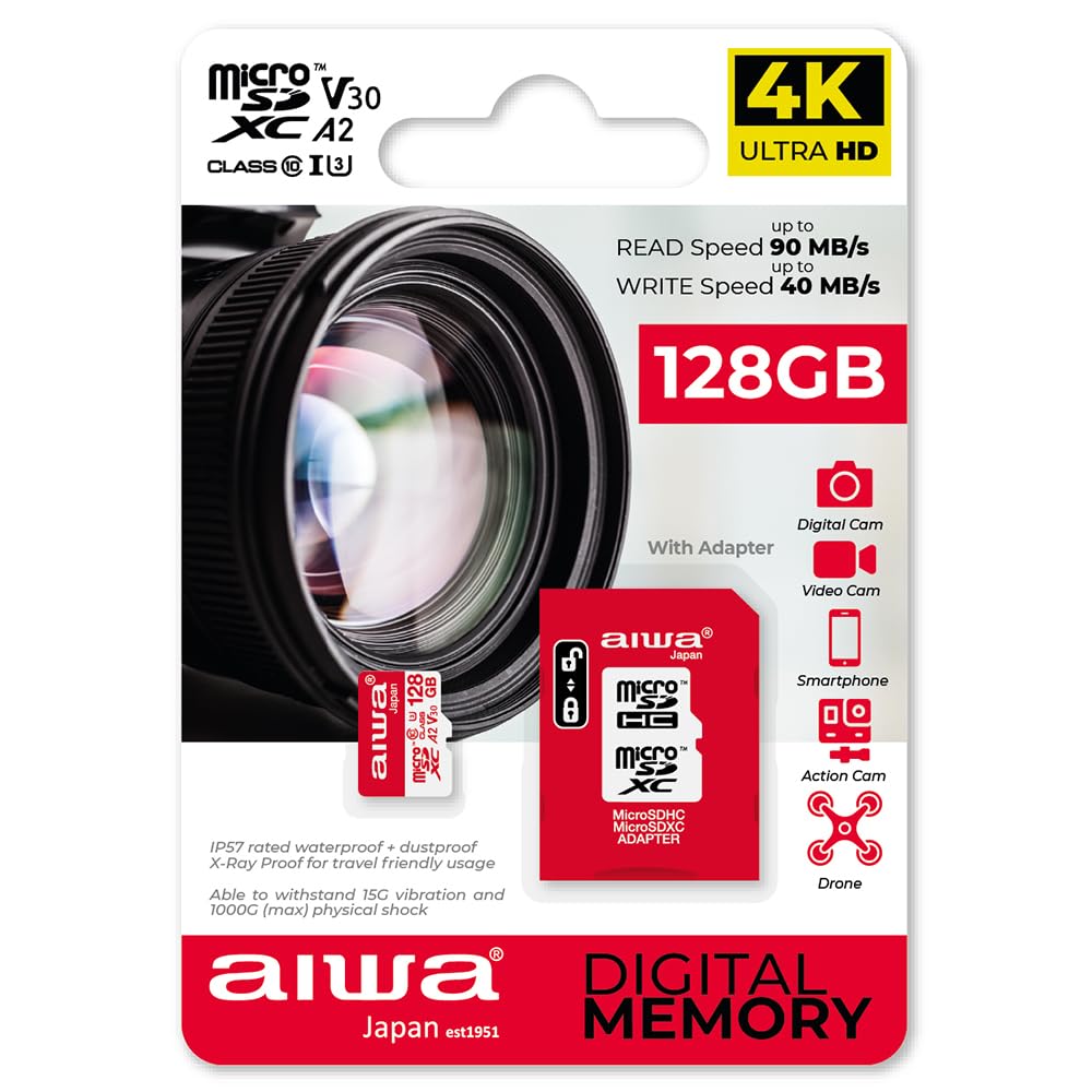 Lexar Micro SD 128 GB, Scheda Micro SD fino a 160/90 MB/s(R/W), Scheda