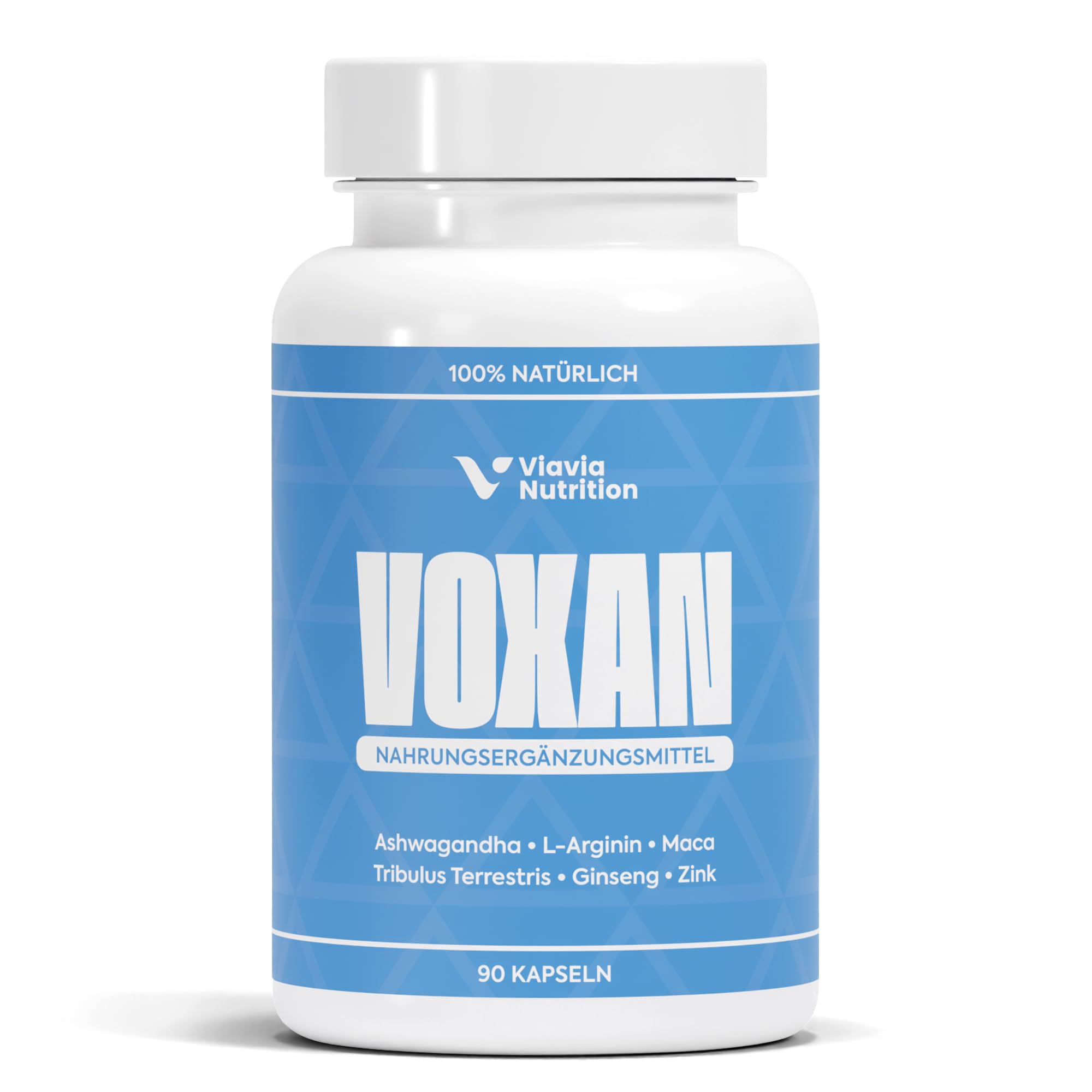 VOXAN Komplex für Männer - Hochdosiert und naturbelassen - Mehr Kraft, Energie und Ausdauer - 90 Kapseln - Ginseng, Ashw