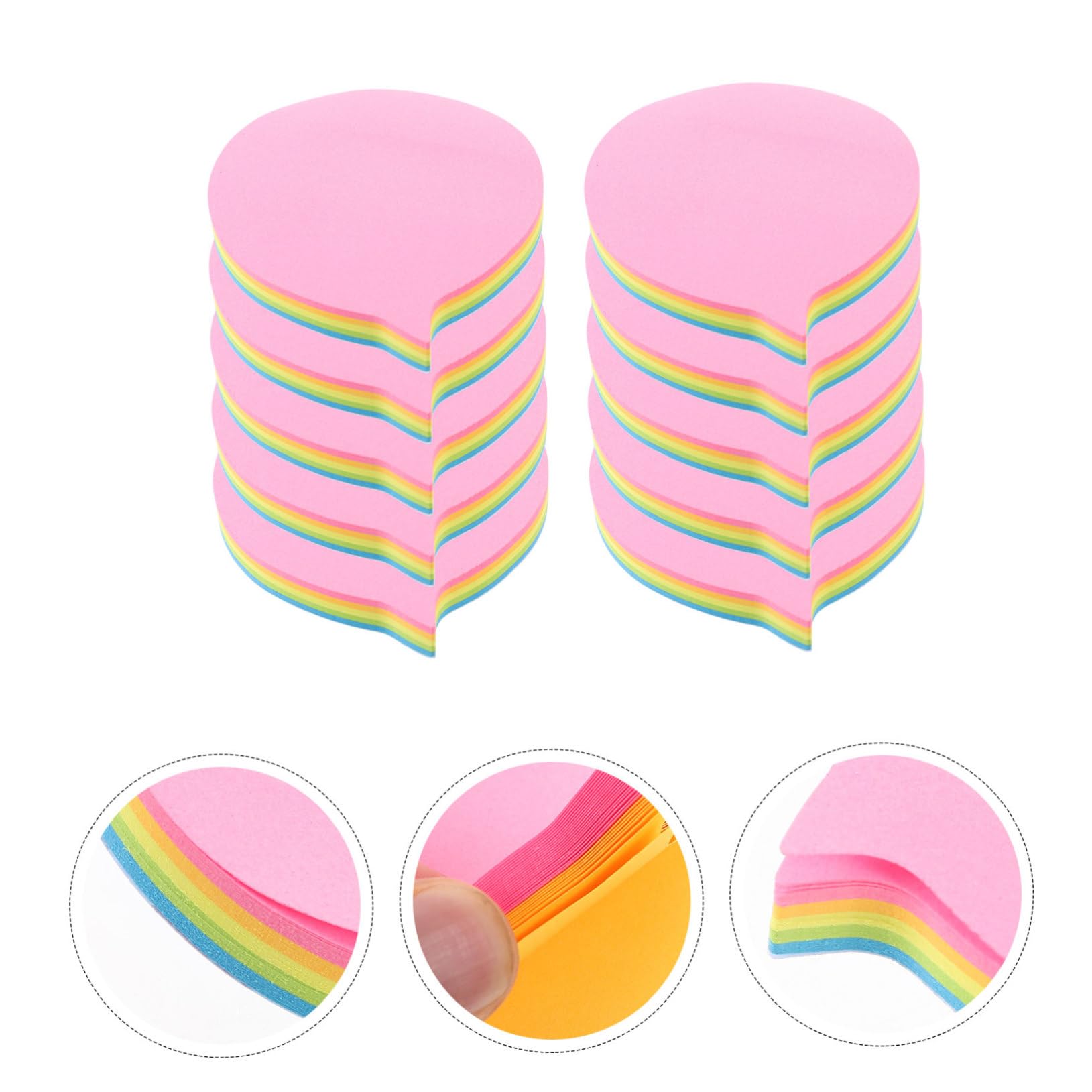 EXCEART 5 Pièces 10 Sticky Couleur 400pcs pastel cartes vierges marqueur etiquettes autocollantes étiquettes autocollantes autocollants de mémo d'album Fournitures de bureau Papier