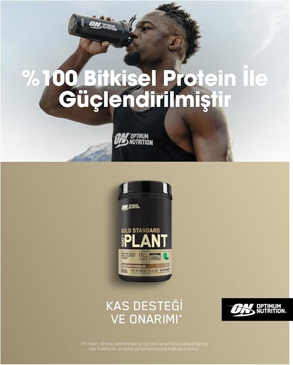 Optimum Nutrition Gold Standard 100% Plant - Chocolate Flavour 684g 19 Servings - ON Vegan Protein Powder with Pea & Rice Protein No SOYA