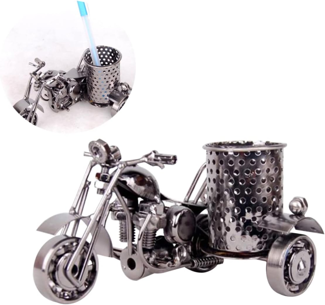 DECHOUS Ornament Desktop Pen Holder Craft Ornament Metal Iron Model for Home Office Decor
