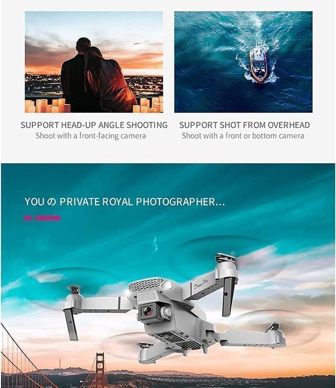 Image of Drone with 4k Camera Foldable 1080P HD Drone with FPV Live Video, Smart Gestures Selfie, Altitude Hold, One Key Take Off /Landing, 3D Flips for Kids and Adults, Carry Case