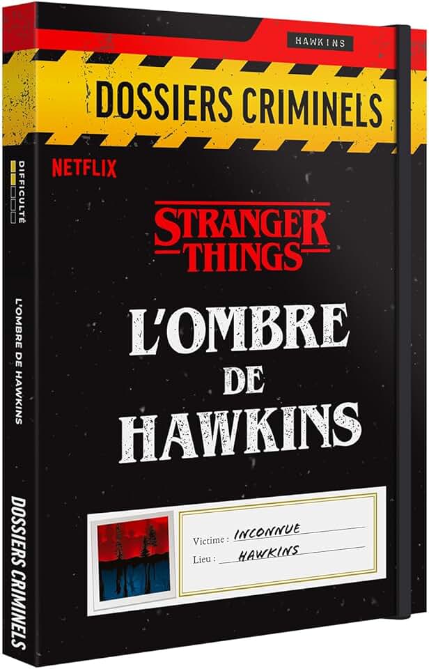 Dossiers Criminels - Stranger Things : l'ombre de Hawkins- Jeu de Societe Escape Game - Jeu d’Enquête Immersif et Collaboratif, 1-6 Joueurs