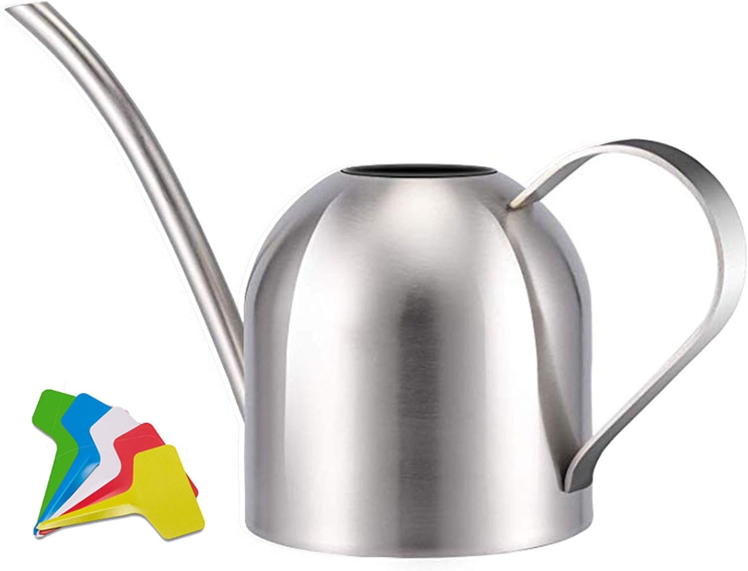 Liyahog Stainless Steel Watering Can for Indoor Plants and Garden (33oz)
