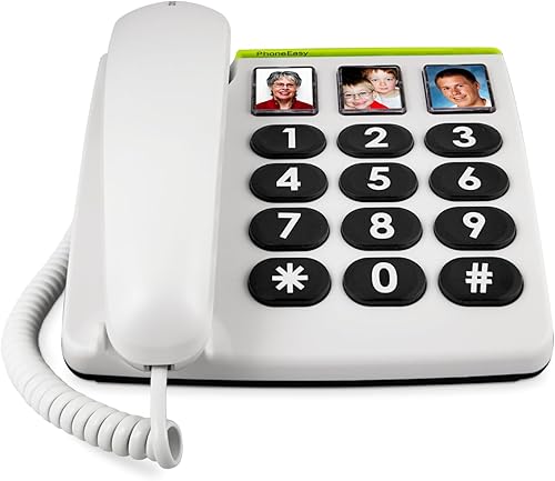 Doro PhoneEasy 331ph Teléfono Fijo con Cable para Personas Mayores con Teclas Gr
