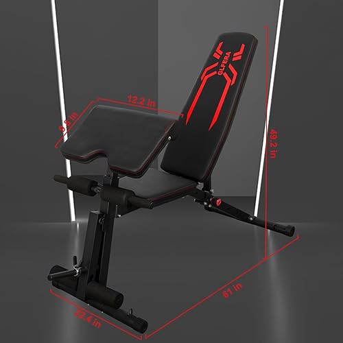 Miniatura 7 de GLFERA Adjustable Weight Bench, Bench Press for Strength Training, Incline Decline Bench Sit Up Bench for Home Gym - 2023 Upgraded Version