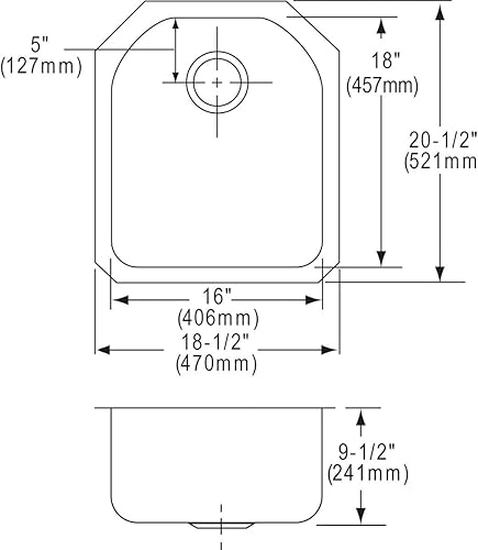 Miniatura 3 de Elkay ELUH1618 Lustertone - Fregadero de acero inoxidable para montaje inferior