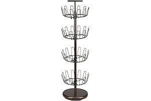 2139-1 Metal Four-Tier Adjustable Revolving Shoe Rack