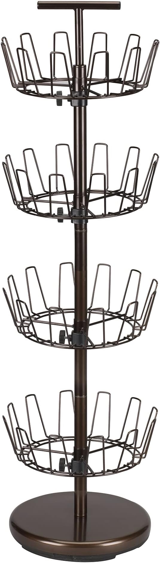 Amazon.com: Three Tier Revolving Shoe Tree Orgainzer Rack with Chrome ...