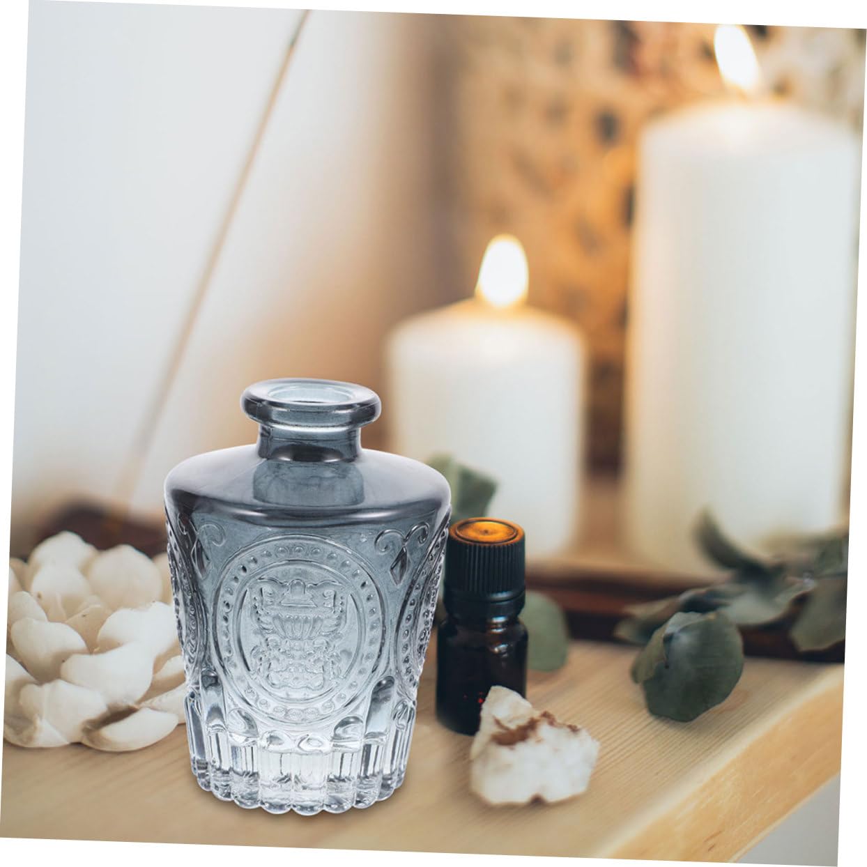 Cabilock Lot de 4 Diffuseurs de Parfum en Verre 130ml pour Maison, Diffusion Homogène des Arômes, Flacons Décoratifs Simples et Élégants pour Table