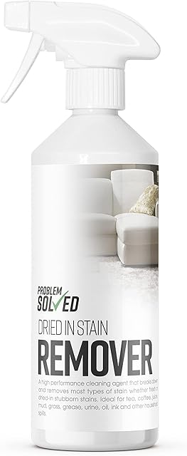 Problem Solved Dried Food, Drink, Urine, Daces, Vomit, Blood and Pet Fabric Stain Remover with Powerful Cleaning Action, 500ml