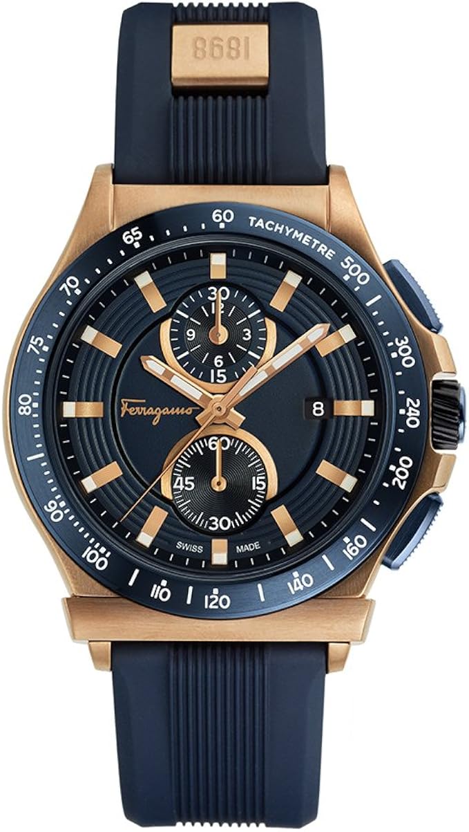 Salvatore Ferragamo Orologio Cronografo Quarzo Uomo con Cinturino in Pelle  FFJ020017 : Amazon.it: Orologi