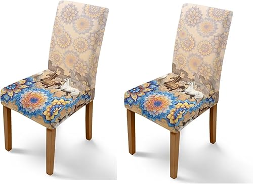 Miniatura 34 de Rnyleeg Red Rose Butterfly Chair Covers for Living Room No Arms Stretch Dining Chair Covers Set of 1 Soft Washable Kitchen Chair Protector Cover