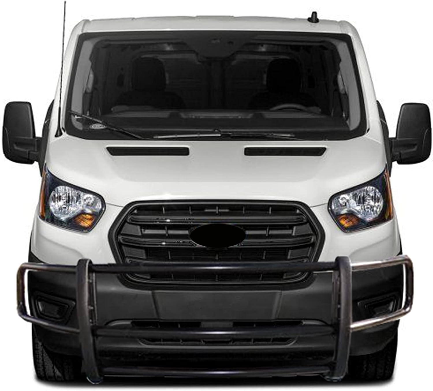 Black Horse Off Road - Classic Spartan Grille Guard - Black Compatible with 2020-2022 Ford Transit 150 250 350