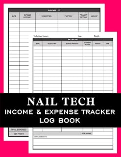 Nail Tech Income & Expense Tracker Log Book: A Simple Bookkeeping & Financial Record Book, Daily Revenue & Expense Record Log For Nail Technicians, ... | Nail Care Technician Financial Journal