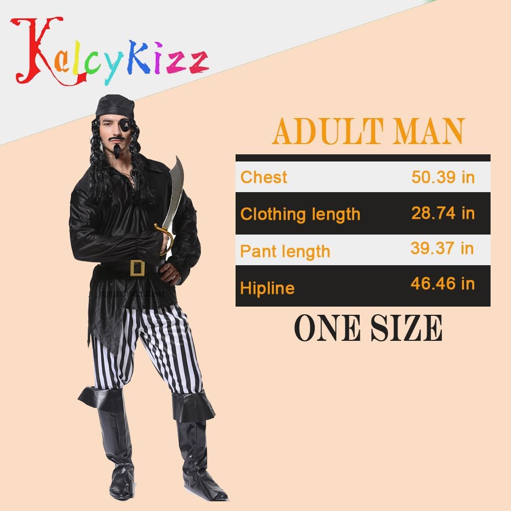 Adult Mens Cool Pirate Costumes - Image 3