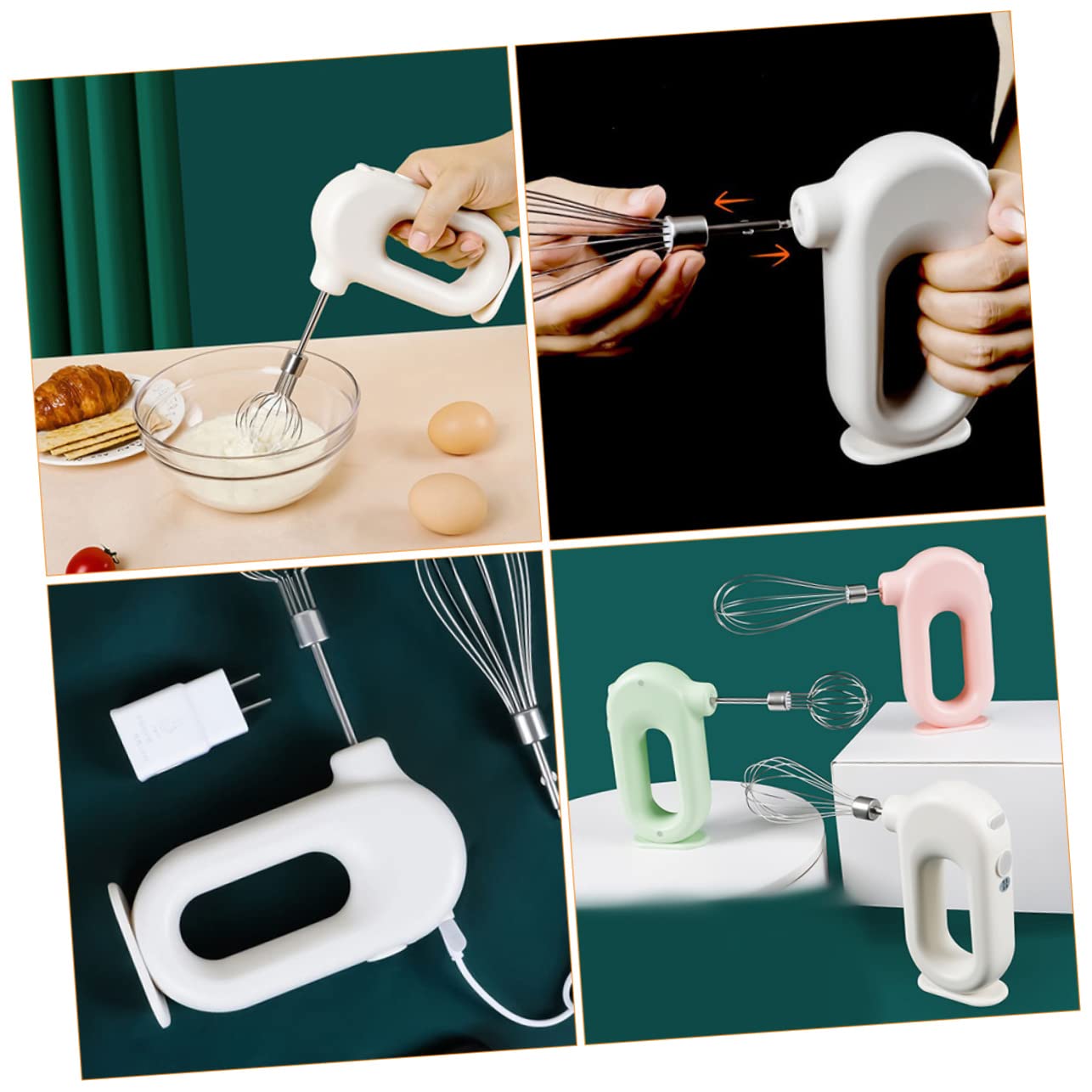 CIYODO Charging Handheld Mixer Lightweight Rechargeable Egg Whisk Kitchen Hand Electric Whisk