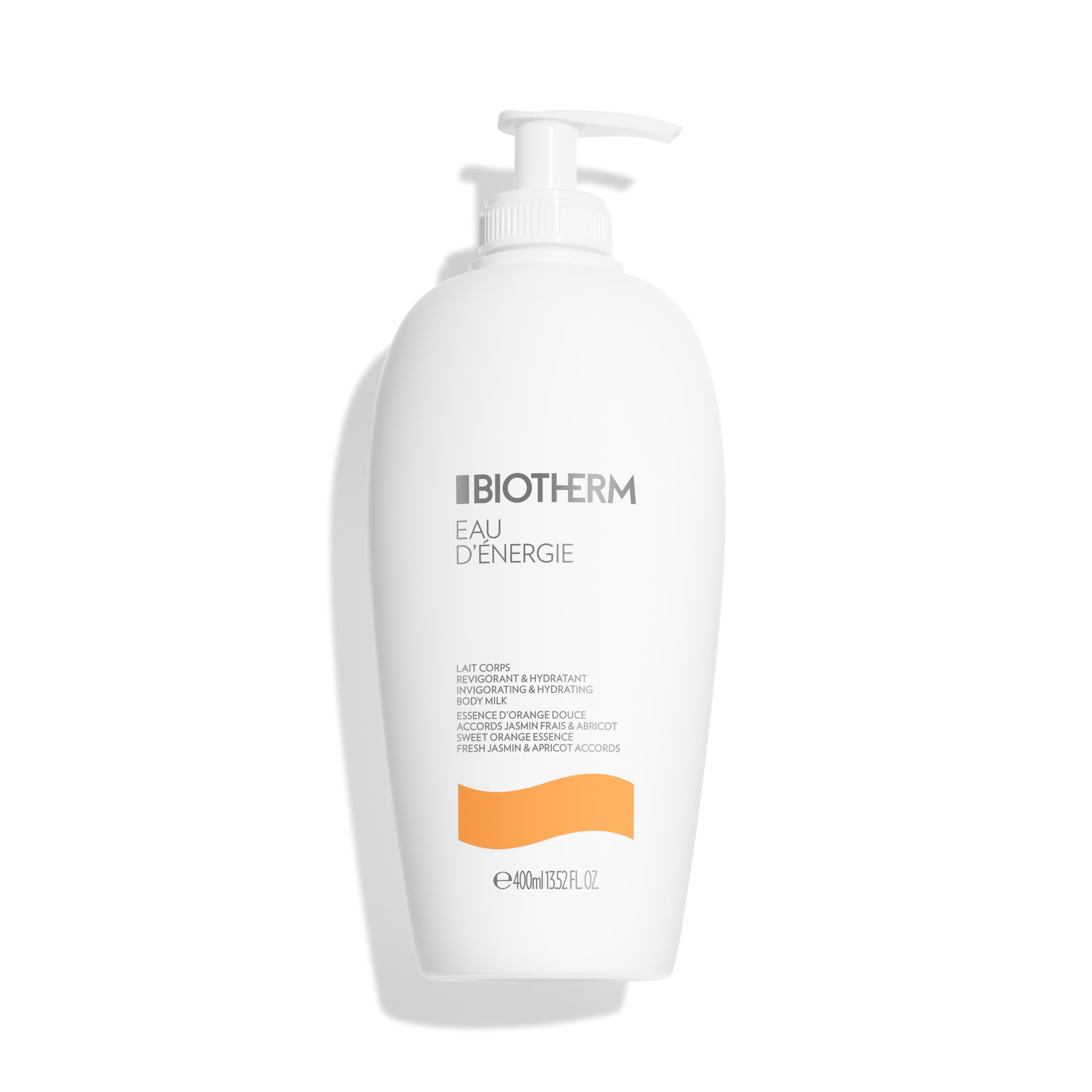 Biotherm Eau d'Énergie Bodylotion mit Life Plankton, Aprikosenöl und Olivenöl, Körperlotion für intensive Feuchtigkeitspflege, Körperpflege für alle Hauttypen, 400 ml