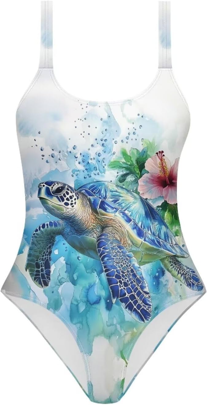 One Piece Bathing Suit for Girls Sleeveless Swimsuits Crewneck Slimming Swimwear