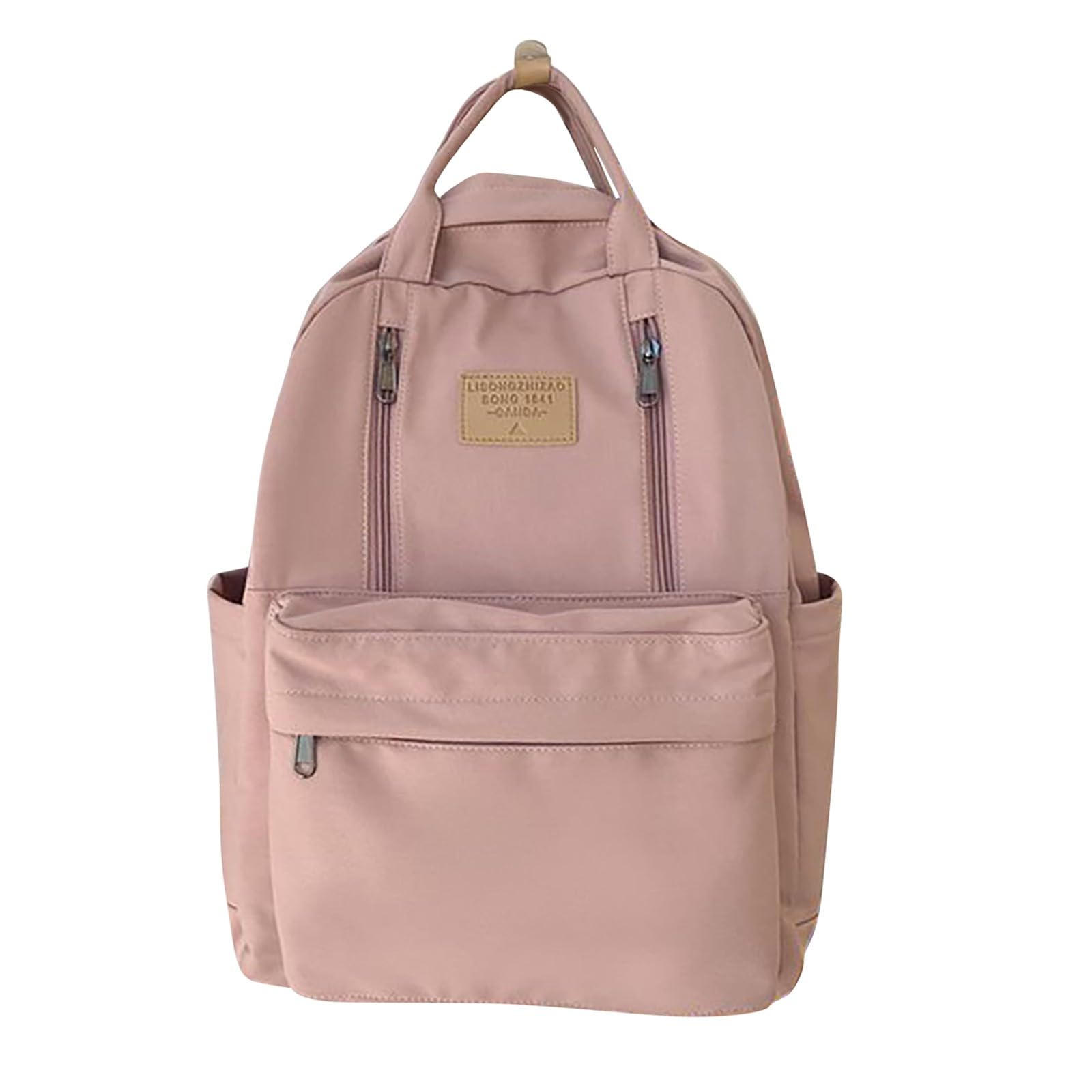 Sac à dos rose grande capacité avec compartiment ordinateur pour étudiante - 8